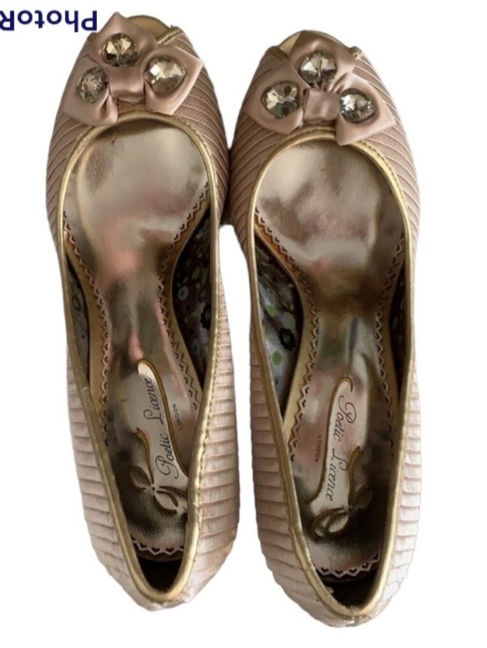 Vintage Poetic Licence London Peep Toe Dressy Heels-